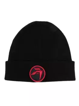 Шерстяная шапка бини с нашивкой-логотипом AMBUSH, черный