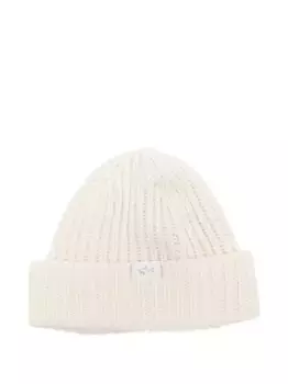 Шерстяная шапка бини в рубчик Paul & Shark, нейтральный