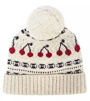 Шерстяная шапка Brigitte интарсии Bonpoint, мультиколор