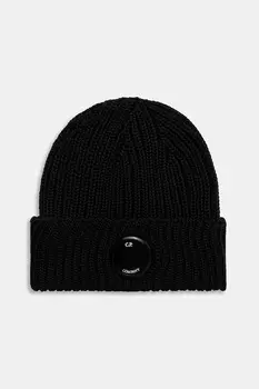 Шерстяная шапка C.P. Company, черный