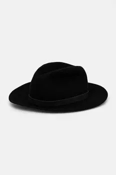 Шерстяная шапка Emporio Armani, черный