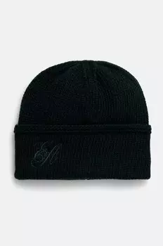 Шерстяная шапка Emporio Armani, зеленый