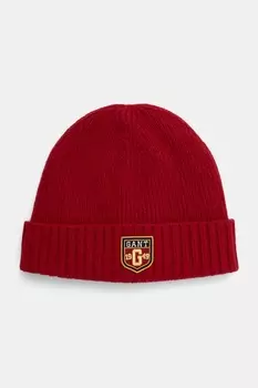 Шерстяная шапка Gant, бордовый