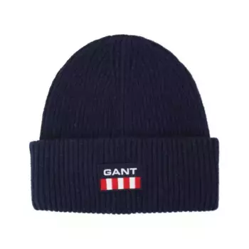 Шерстяная шапка Gant, синий