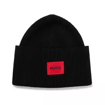 Шерстяная шапка хафф 6 Hugo, черный