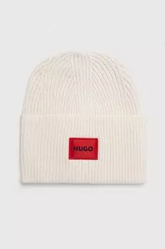 Шерстяная шапка HUGO Hugo, белый