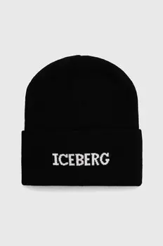 Шерстяная шапка Iceberg, черный