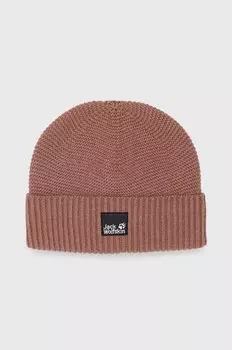 Шерстяная шапка Jack Wolfskin, коричневый