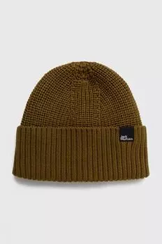 Шерстяная шапка Jack Wolfskin, зеленый