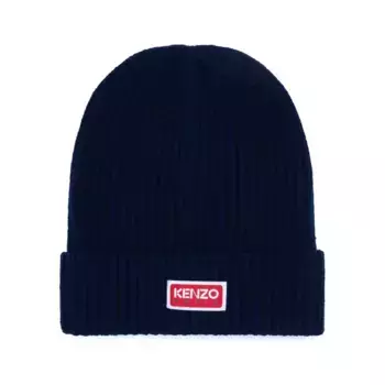 Шерстяная шапка Kenzo, синий