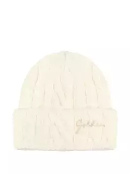 Шерстяная шапка косой вязки GOLDEN GOOSE, нейтральный