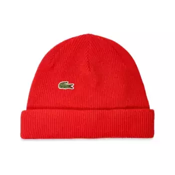 Шерстяная шапка Lacoste, красный