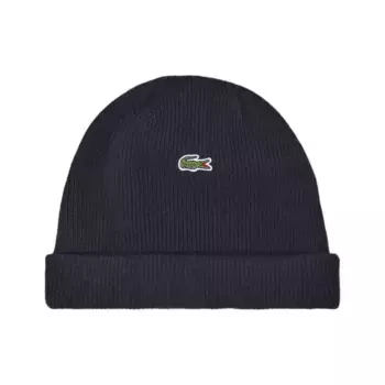 Шерстяная шапка Lacoste, синий