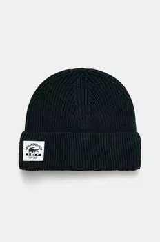 Шерстяная шапка Lacoste, зеленый