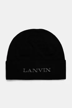 Шерстяная шапка Lanvin, черный