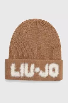 Шерстяная шапка Liu Jo, бежевый