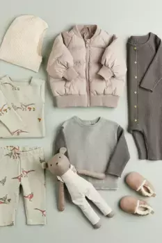 Шерстяная шапка-маска с эластичной вязкой H&M, бежевый