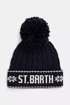 Шерстяная шапка MC2 Saint Barth, темно-синий