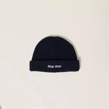 Шерстяная шапка Miu Miu, синий