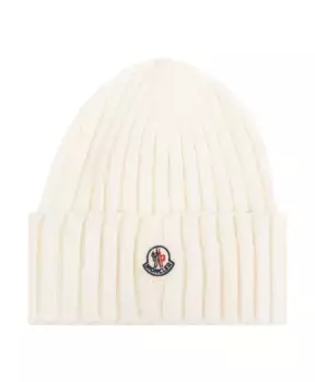 Шерстяная шапка Moncler, бежевый