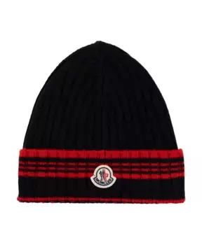 Шерстяная шапка Moncler, черный