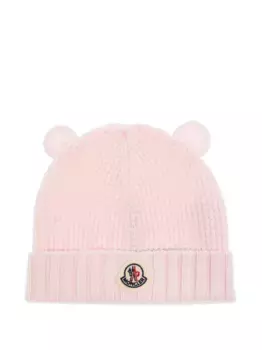 Шерстяная шапка Moncler Enfant, розовый
