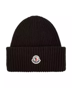 Шерстяная шапка Moncler, коричневый
