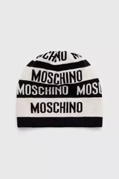 Шерстяная шапка Moschino, белый