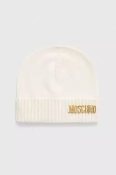 Шерстяная шапка Moschino, бежевый
