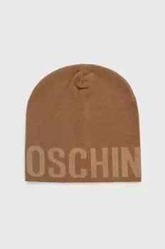 Шерстяная шапка Moschino, бежевый