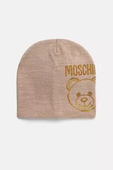 Шерстяная шапка Moschino, бежевый