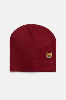 Шерстяная шапка Moschino, бордовый