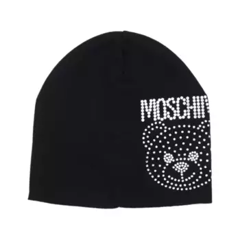 Шерстяная шапка Moschino, черный