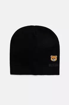 Шерстяная шапка Moschino, черный
