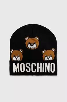 Шерстяная шапка Moschino, черный