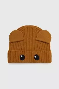 Шерстяная шапка Moschino, коричневый
