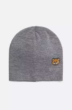 Шерстяная шапка Moschino, серый