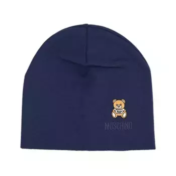 Шерстяная шапка Moschino, синий