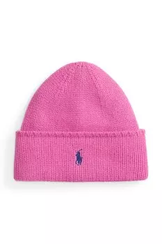 Шерстяная шапка Polo Ralph Lauren, розовый