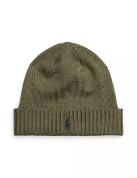 Шерстяная шапка Polo Ralph Lauren, зеленый