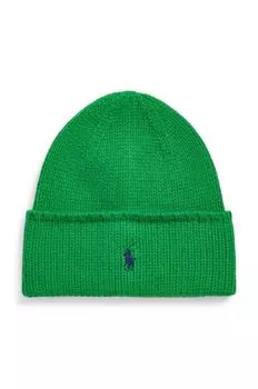 Шерстяная шапка Polo Ralph Lauren, зеленый