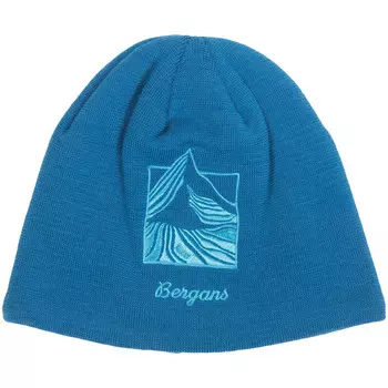 Шерстяная шапка Rabot на флисовой подкладке Bergans, синий