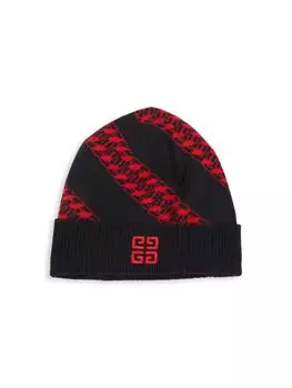Шерстяная шапка с логотипом Givenchy, цвет Black Red
