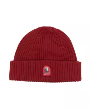 Шерстяная шапка с логотипом Parajumpers, красный