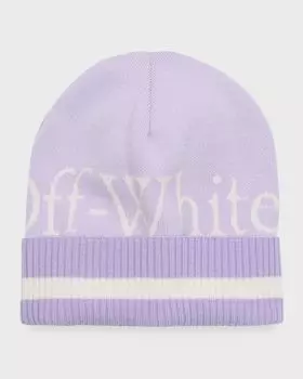 Шерстяная шапка с логотипом Pixel Off-White, цвет Lilac White