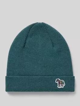 Шерстяная шапка с нашивкой-лейблом модель «ЗЕБРА» PAUL SMITH, зеленый