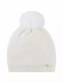 Шерстяная шапка с помпоном Il Trenino, белый