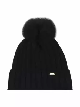 Шерстяная шапка с помпоном Il Trenino, черный