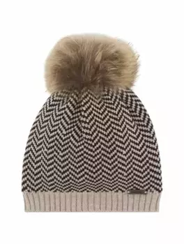 Шерстяная шапка с помпоном Il Trenino, мультиколор