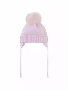 Шерстяная шапка с помпоном Il Trenino, розовый